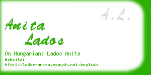 anita lados business card